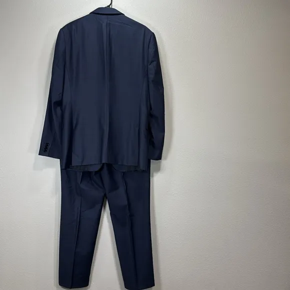Express producer modern fit suit wool blend blue 40R 34x30