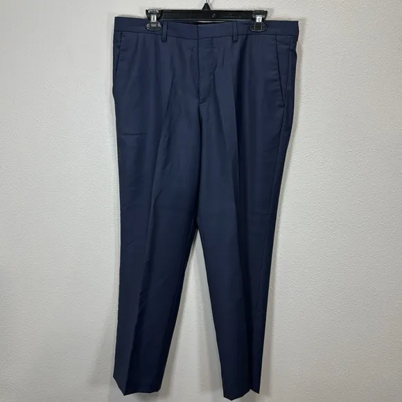 Express producer modern fit suit wool blend blue 40R 34x30