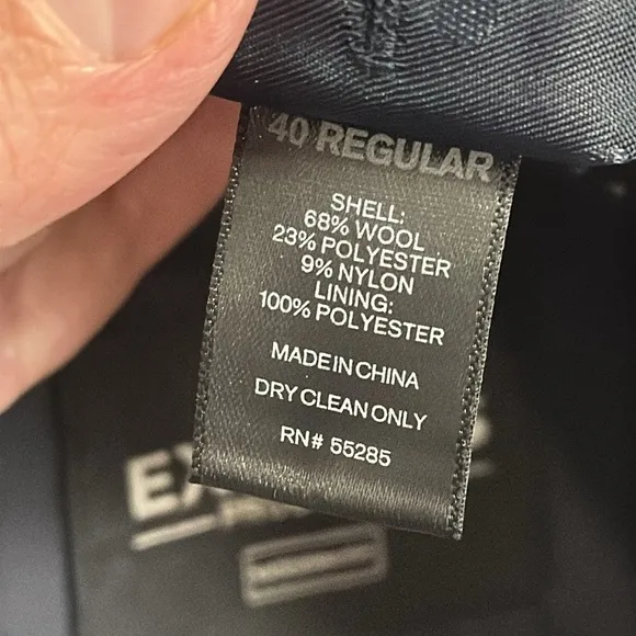 Express producer modern fit suit wool blend blue 40R 34x30