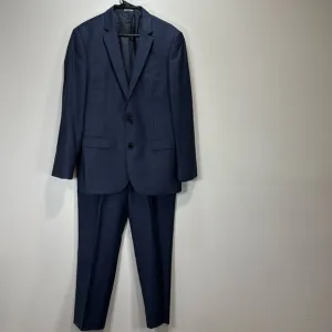 Express producer modern fit suit wool blend blue 40R 34x30