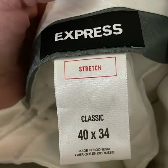 Express size 40x34 light tan color classic stretch dress pants