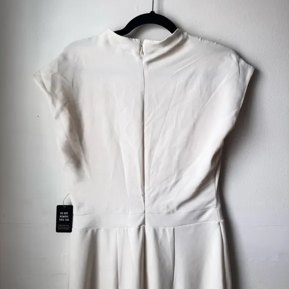 Express White Midi Dress | Cap Sleeves | Modern Chic | NWT Size M