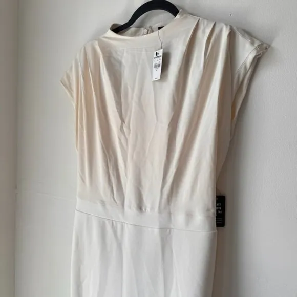 Express White Midi Dress | Cap Sleeves | Modern Chic | NWT Size M