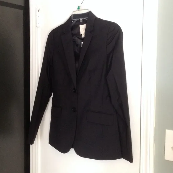 Factory black blazer classic work double button