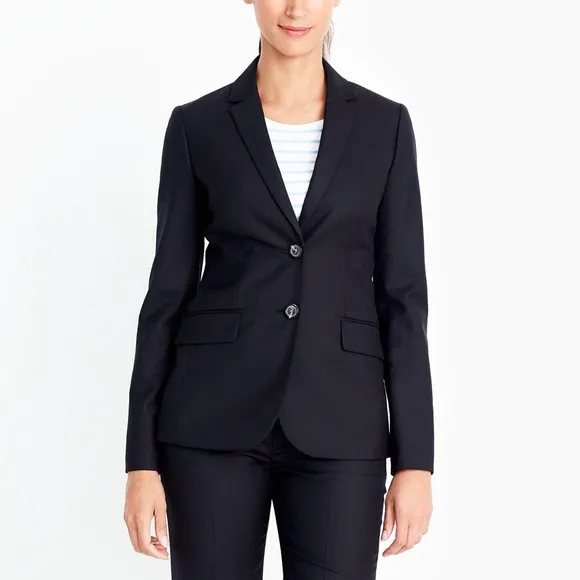 Factory black blazer classic work double button