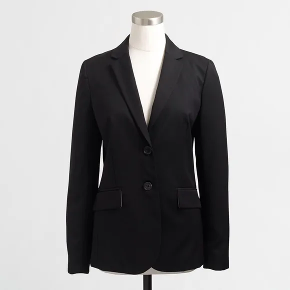 Factory black blazer classic work double button