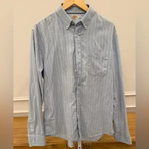 Faherty Blue Dress Shirt with Classic Fit