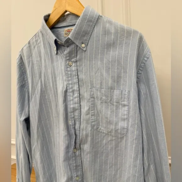 Faherty Blue Dress Shirt with Classic Fit