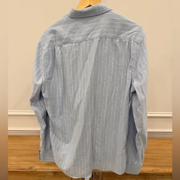 Faherty Blue Dress Shirt with Classic Fit