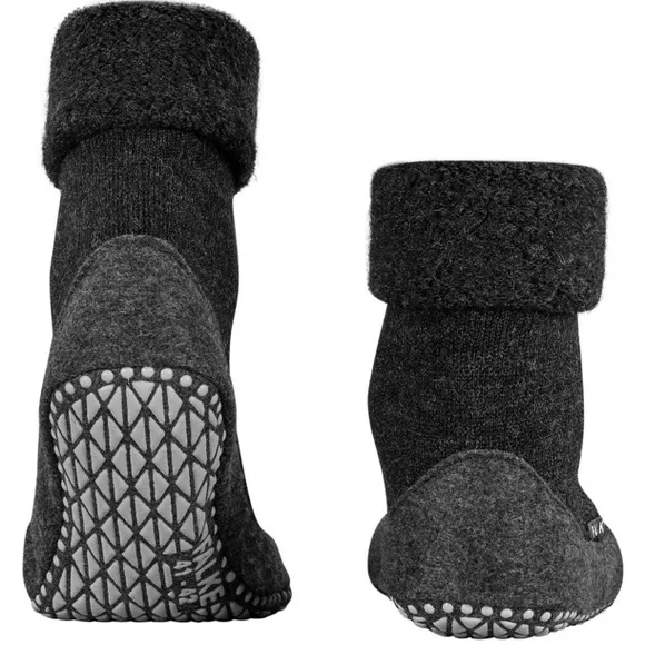 FALKE MENS COSYSHOE WOOL LOUNGE SOCKS SLIPPERS ANTHRACITE 43-44 9.5-10.5 NWOT