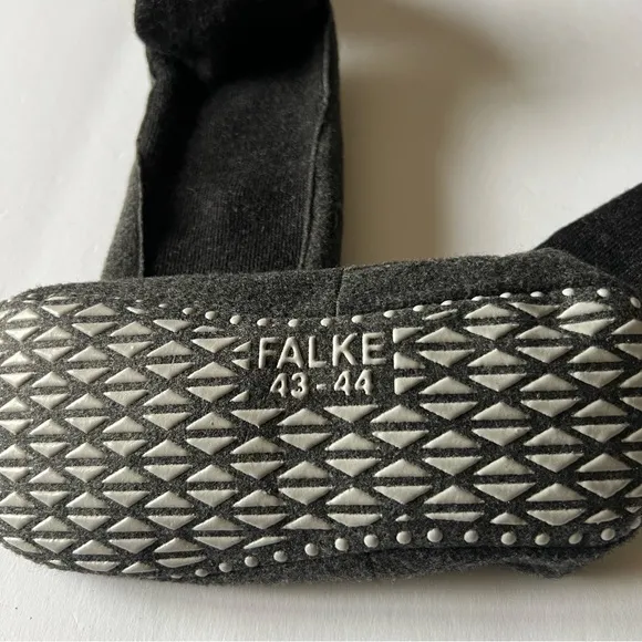 FALKE MENS COSYSHOE WOOL LOUNGE SOCKS SLIPPERS ANTHRACITE 43-44 9.5-10.5 NWOT