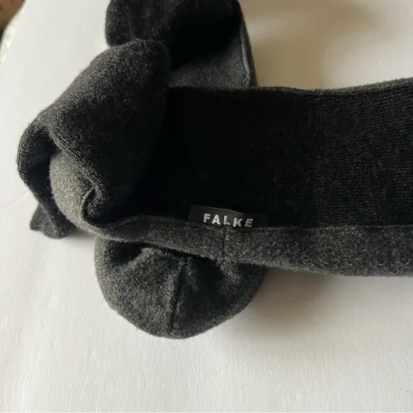 FALKE MENS COSYSHOE WOOL LOUNGE SOCKS SLIPPERS ANTHRACITE 43-44 9.5-10.5 NWOT