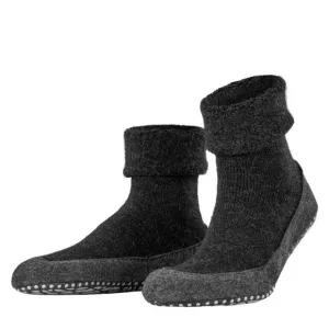 FALKE MENS COSYSHOE WOOL LOUNGE SOCKS SLIPPERS ANTHRACITE 43-44 9.5-10.5 NWOT