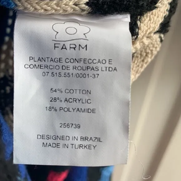 FARM RIO Modern Crochet Chevron Maxi Sweater Dress NWT