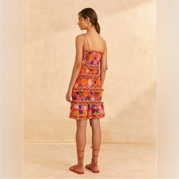 Farm Rio x Anthropologie Coral Summer Sun MiniDress Size XL NWT