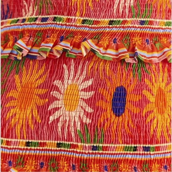 Farm Rio x Anthropologie Coral Summer Sun MiniDress Size XL NWT