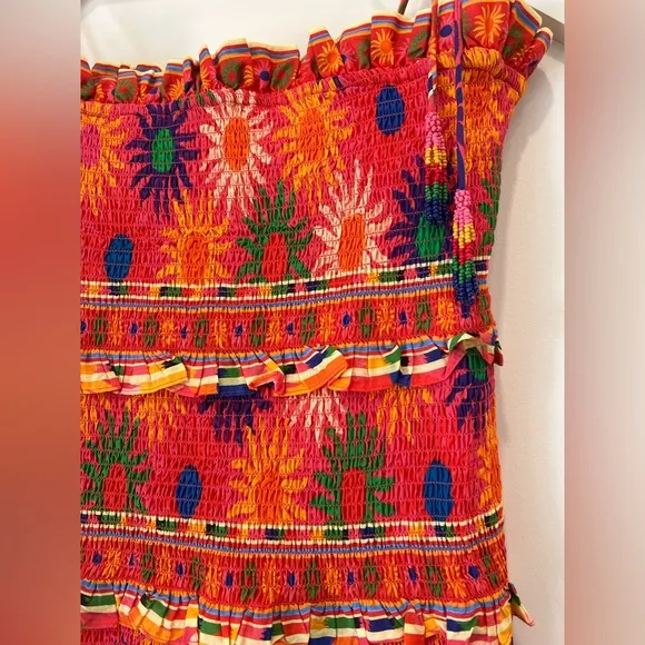 Farm Rio x Anthropologie Coral Summer Sun MiniDress Size XL NWT