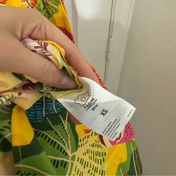 FARM Rio Yellow Beaks &amp; Bananas Maxi Dress Size XS