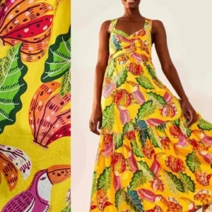 FARM Rio Yellow Beaks &amp; Bananas Maxi Dress Size XS