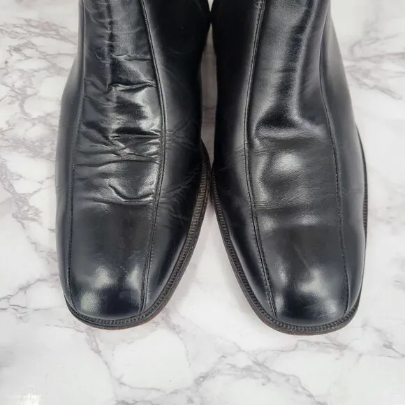 F.D. Leather Equestrian Boots Black Vintage Men's Sz 8.5 English Paddock Riding