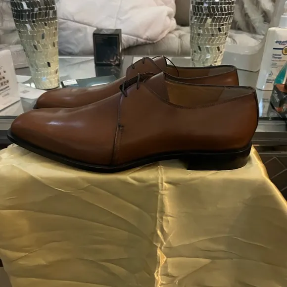 Ferrini Men's Brown Leather Dress Shoes