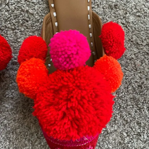 Figue Iris Pom Pom Mules Size 8