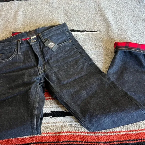 Filson Flannel Lined Jeans | Made in USA Raw Indigo Denim Alaskan Guide