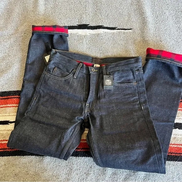 Filson Flannel Lined Jeans | Made in USA Raw Indigo Denim Alaskan Guide