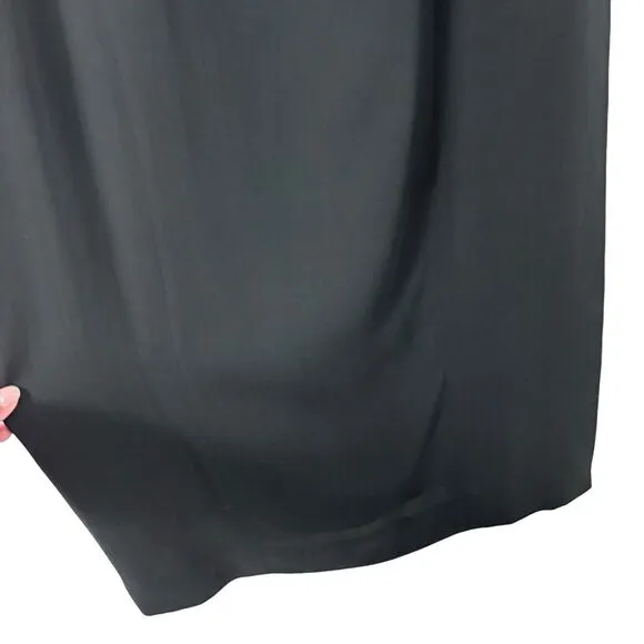 Finity Vintage‎ Dress Black Maxi 100% Silk Goth Y2K Classic Prom Size 10