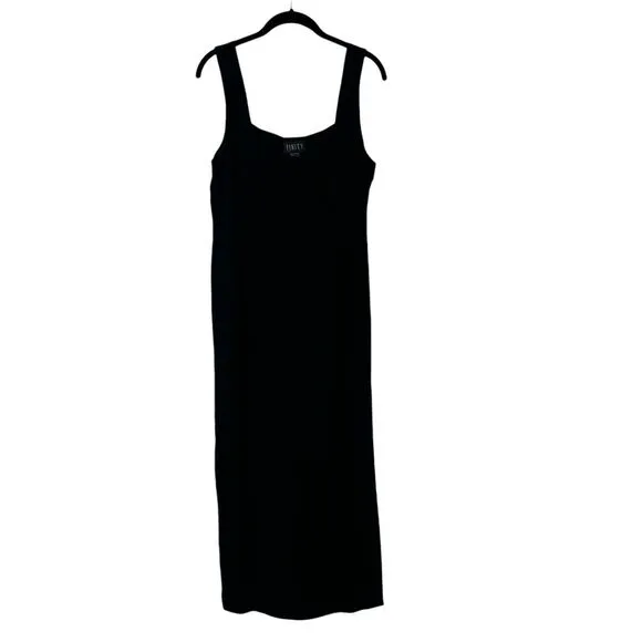 Finity Vintage‎ Dress Black Maxi 100% Silk Goth Y2K Classic Prom Size 10