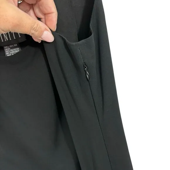 Finity Vintage‎ Dress Black Maxi 100% Silk Goth Y2K Classic Prom Size 10