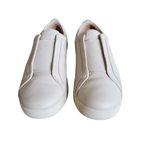 Fitflop Rally Shoes Women Sz 10 Beige Leather Slip On Athletic Walking Sneakers