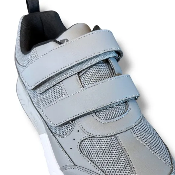 FitVille Extra Wide Rebound Core V8 Walking Shoes Adjustable Closure 11.5W gray