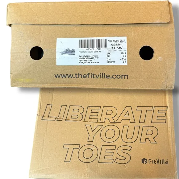 FitVille Extra Wide Rebound Core V8 Walking Shoes Adjustable Closure 11.5W gray
