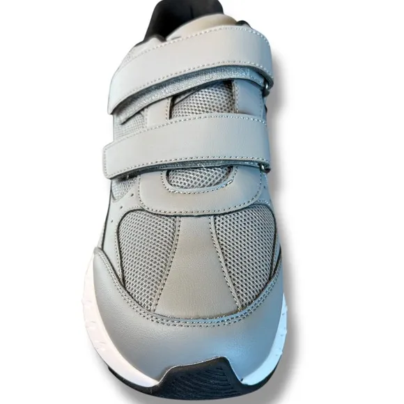 FitVille Extra Wide Rebound Core V8 Walking Shoes Adjustable Closure 11.5W gray
