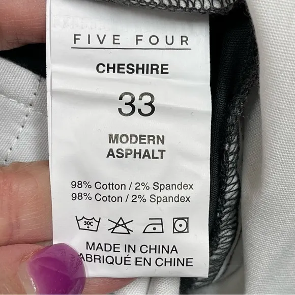 Five Four Shorts Mens 33 Chino Dress Short Modern Asphalt Gray Cheshire.