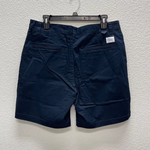 Five Four Shorts Mens 33 Modern Navy Blue  Dress Chino Short Ginsberg 7&quot; Inseam