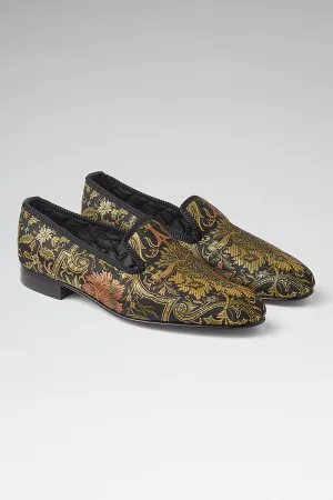Floral Silk Slippers