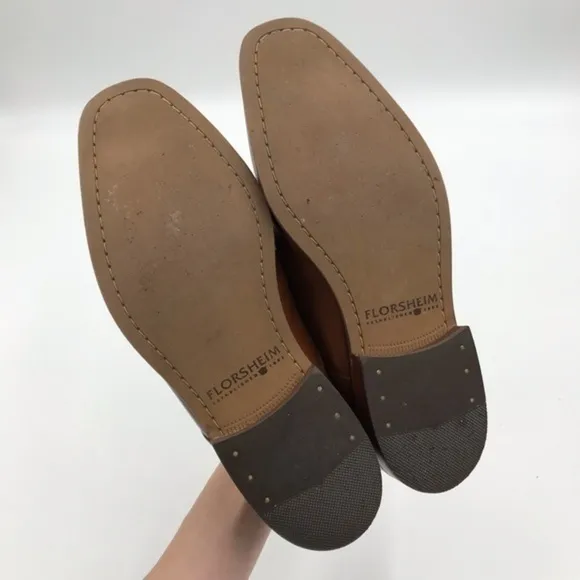 Florsheim Brown Leather Alverson Dress Shoes 9.5 D