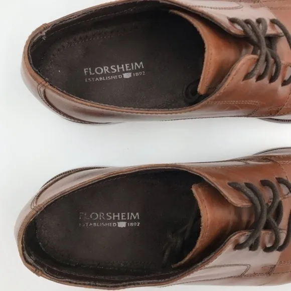 Florsheim Brown Leather Alverson Dress Shoes 9.5 D