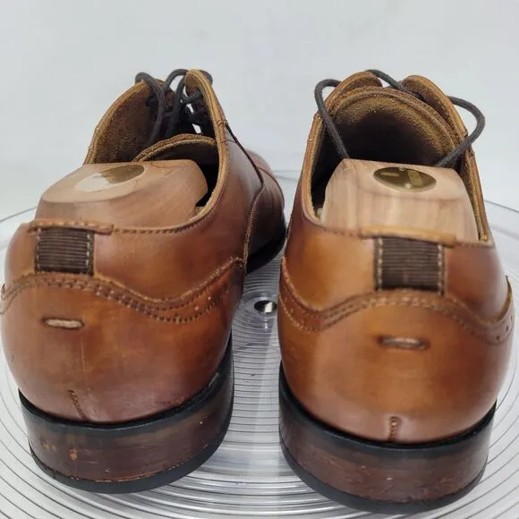 Florsheim Cognac Brown Leather Surge Cap Toe Oxford Dress Shoes Mens Size 8.5 M