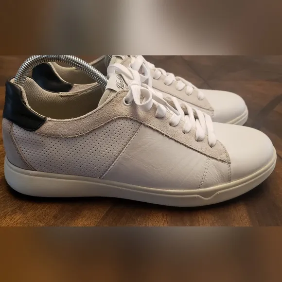 Florsheim HEIST Plain Toe Men's White Sneakers Leather Size 10.5 Wide