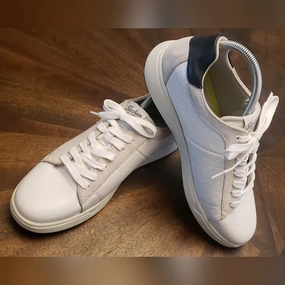 Florsheim HEIST Plain Toe Men's White Sneakers Leather Size 10.5 Wide