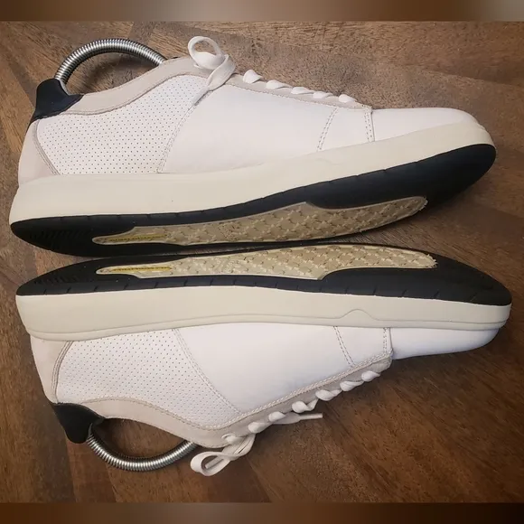 Florsheim HEIST Plain Toe Men's White Sneakers Leather Size 10.5 Wide