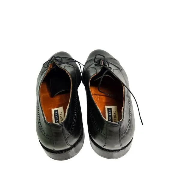 Florsheim Imperial Rome Cap Toe Black Leather Dress Shoes Size 10