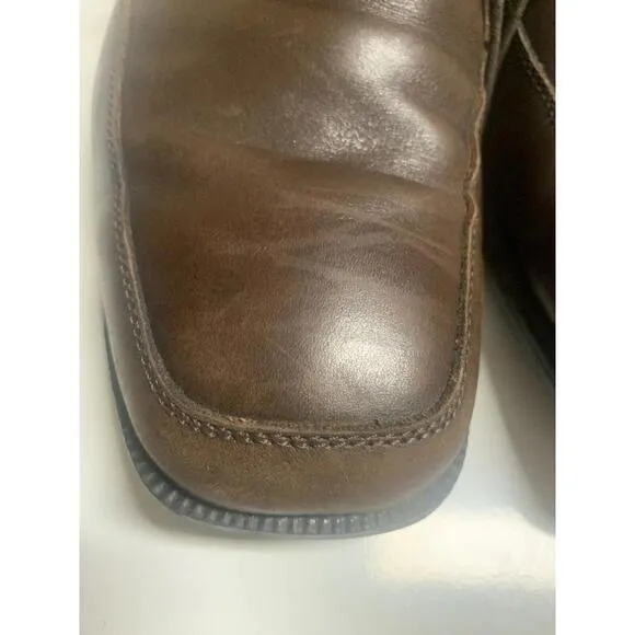 Florsheim Men's 1 1 D  Brown Dress Shoes Leather Moc Toe Lace Up