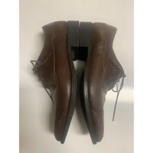 Florsheim Men's 1 1 D  Brown Dress Shoes Leather Moc Toe Lace Up
