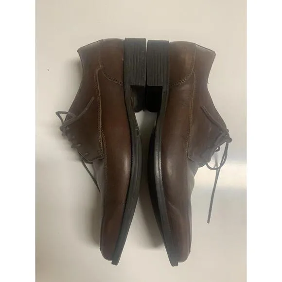 Florsheim Men's 1 1 D  Brown Dress Shoes Leather Moc Toe Lace Up