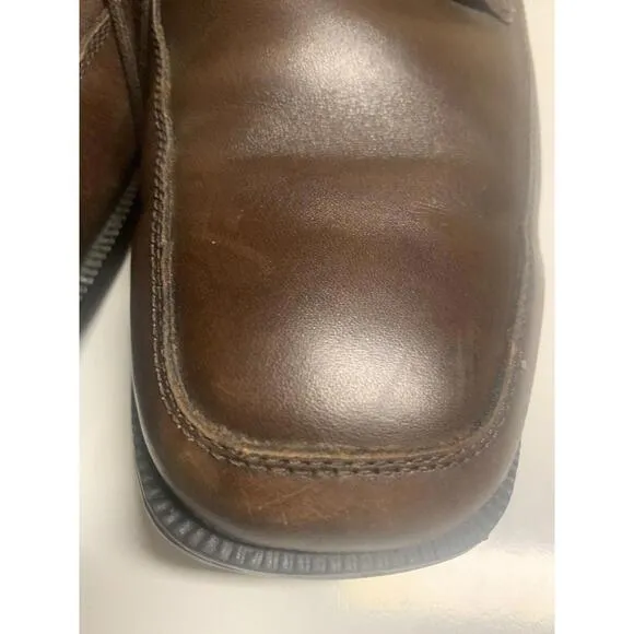 Florsheim Men's 1 1 D  Brown Dress Shoes Leather Moc Toe Lace Up