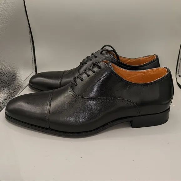 Florsheim Men's Corbetta Cap Toe Dress Shoes Black Leather Size 9.5 D NW…